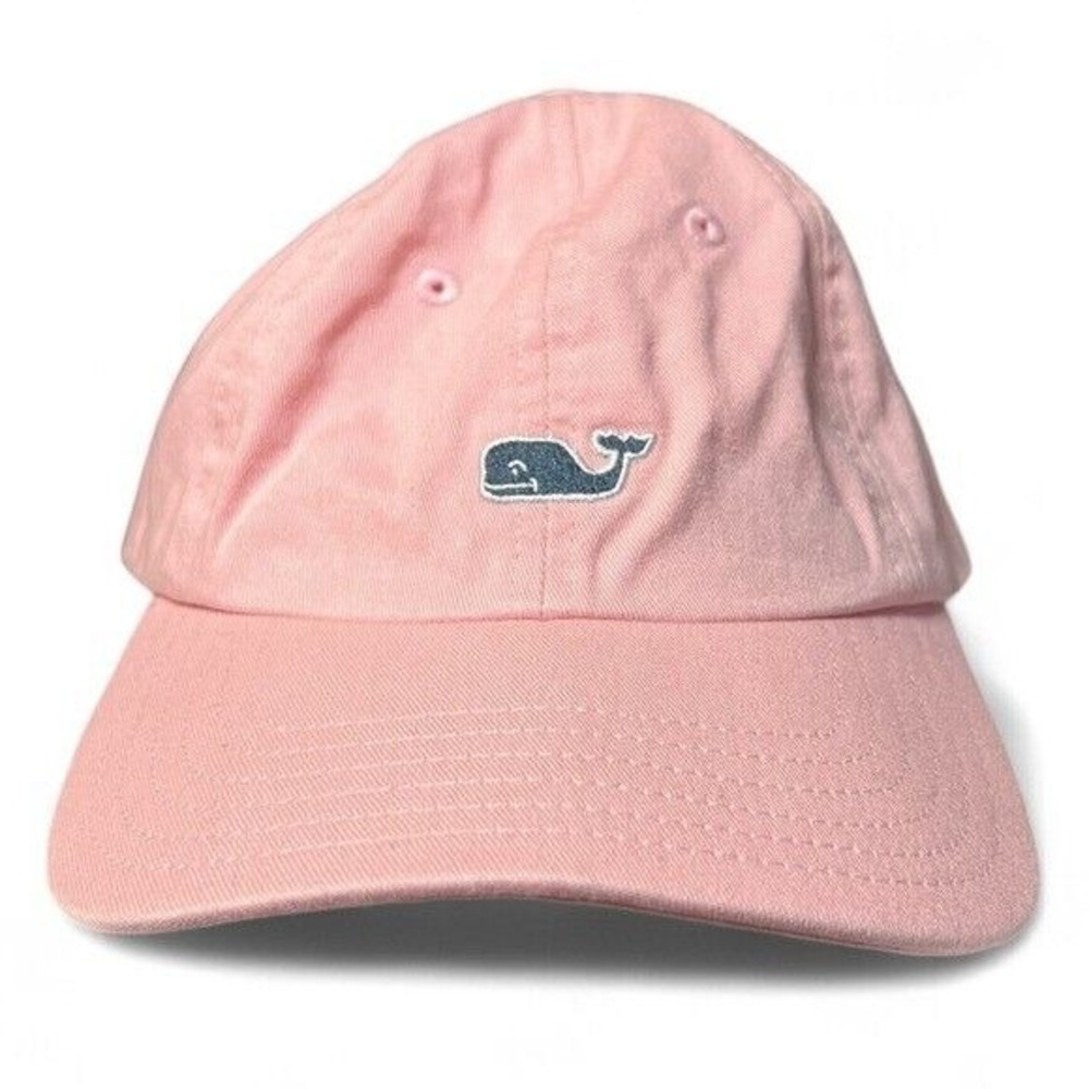 Vineyard Vines Shep & Ian Women Pink Gray Embroidered Slideback Cotton Hat Cap - Picture 5 of 8